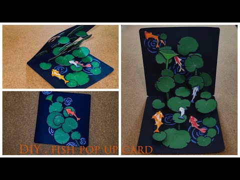 Fish pop up card tutorial (without template) | Handmade card tutorial | DIY card making