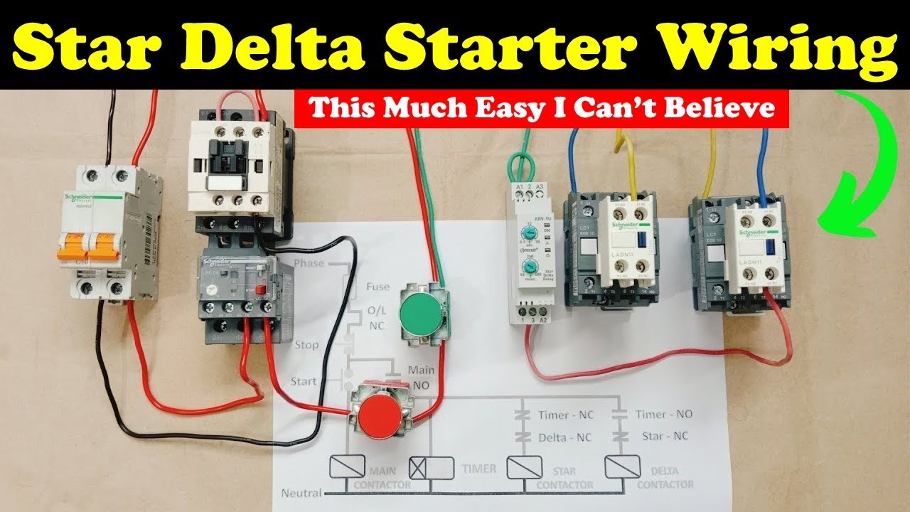 Star Delta Starter Control Wiring Explained Practically @TheElectricalGuy