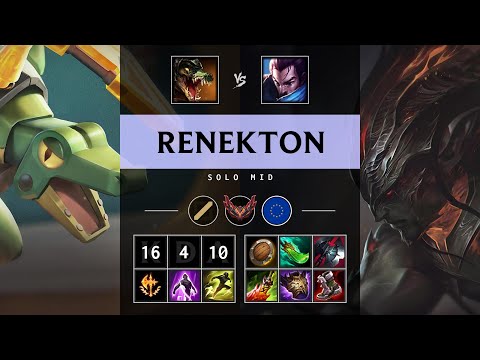 Renekton Mid vs Yasuo - EUW Grandmaster Patch 25.13