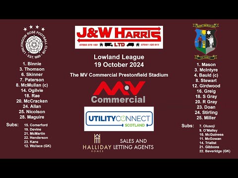 Linlithgow Rose v Tranent – 19 October 2024