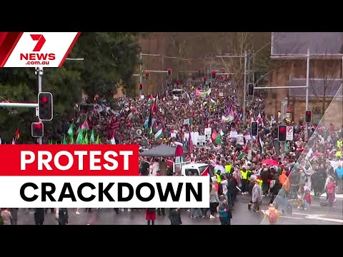 Sydney protesters warned of arrest under new laws | 7NEWS