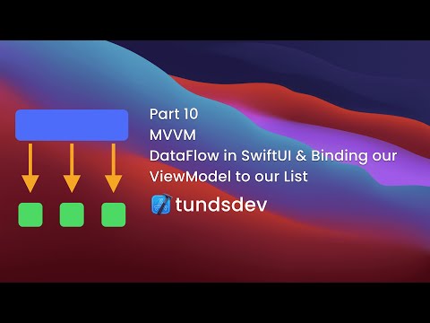 Part 10 - MVVM - DataFlow in SwiftUI & Binding our ViewModel to our List thumbnail