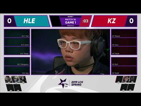 HLE vs KZ Hanwha Life Esports vs KING-ZONE DragonX| W4 D3 | Game 1 FULL | LCK Spring Split 2019