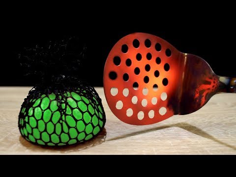 EXPERIMENT: Glowing 1000 degree POTATO MASHER vs TOYS SLIME ANTISTRESS