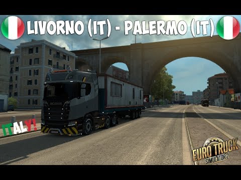 Euro Truck Simulator 2 Italy DLC | Livorno (IT) - Palermo (IT) (Timelapse)