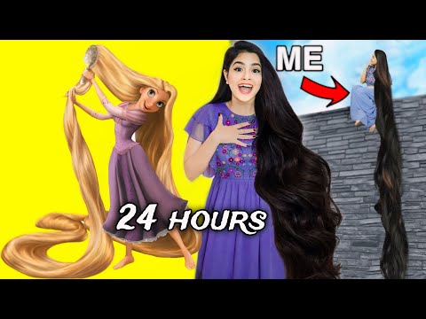 I Survived in World's LONGEST Hair for 24 Hours 😱