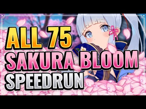 ALL 75 SAKURA BLOOM LOCATIONS! (DETAILED + EFFICIENT ROUTE!) Genshin Impact Farming Route Inazuma