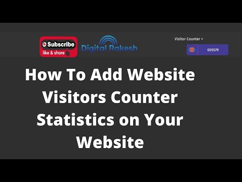 Add a counter of visits to your website