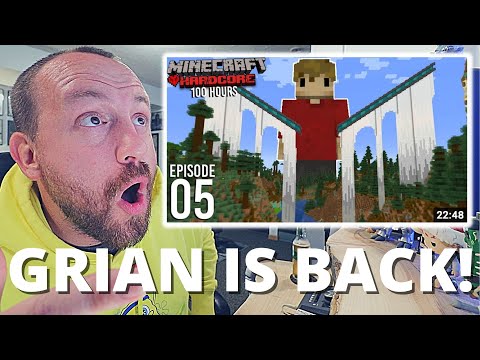 HE IS BACK! Grian 100 Hours In Minecraft Hardcore: Episode 5 - REDEMPTION (REACTION!)