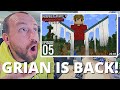 HE IS BACK! Grian 100 Hours In Minecraft Hardcore: Episode 5 - REDEMPTION (REACTION!)