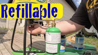 FLAMEKING REFILLABLE 1LB PROPANE TANKS DIY