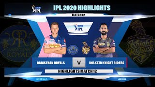 RR VS KKR IPL 2020 HIGHLIGHTS II RAJASTHAN ROYALS VS KOLKATA KNIGHT RIDERS IPL 2020 HIGHLIGHTS #12