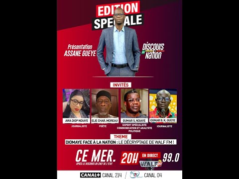 Édition spéciale : Discours à la nation du président Diomaye sur walf fm avec Awa Diop Ndiaye