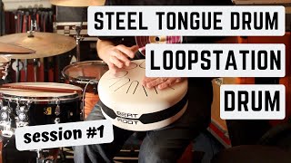 Electro-acoustic Beat Root Tongue Drum + Boss RC 300 Looper + Drum | Beat Root