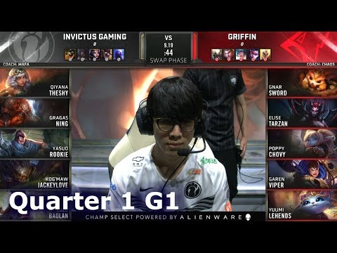 IG vs GRF - Game 1 | Quarter Finals S9 LoL Worlds 2019 | Invictus Gaming vs Griffin G1