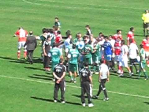 Scrap at Half-Time Between Benfica x Panathinaikos at BMO Field