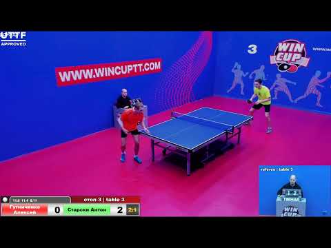 Гутниченко Алексей 3-1 Старски Антон Турнир Восток 3 WIN CUP 22.02.21 Прямая трансляция Зал3