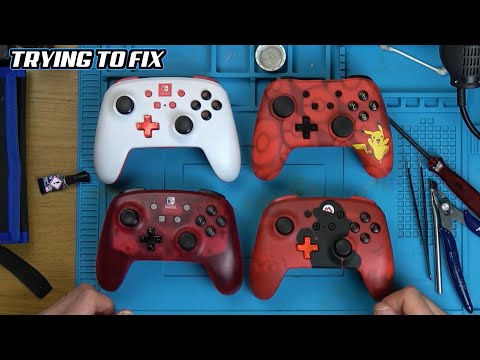 Joblot of Broken PowerA Nintendo Switch Controllers - Trying to FIX