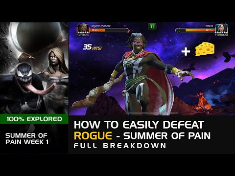 How to EASILY defeat Rogue (Summer of Pain) Week 1 Full Breakdown - Marvel Contest of Champions