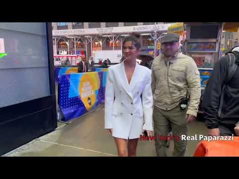 Lizeth Selene arrives at Good Morning America studios in New York.