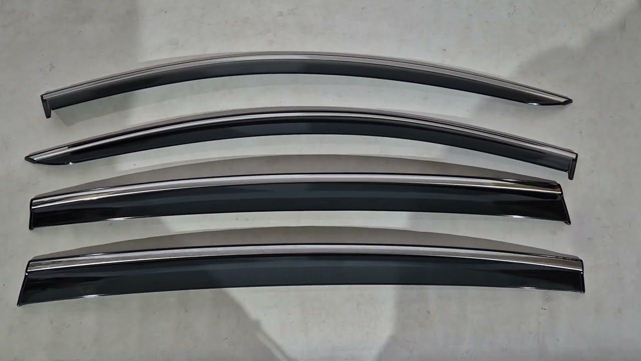 Вітровики з хромованим молдингом Niken Luxury (4 шт) Video 1