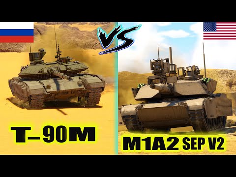 War Thunder ''T-90M vs M1A2 SEP V2'' Top Tier compare