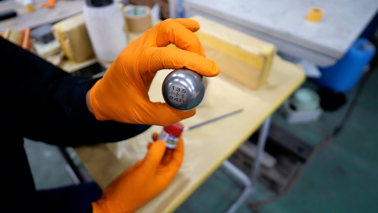 インテグラ純正チタンのシフトノブがヤレ過ぎていたのでリペアします。