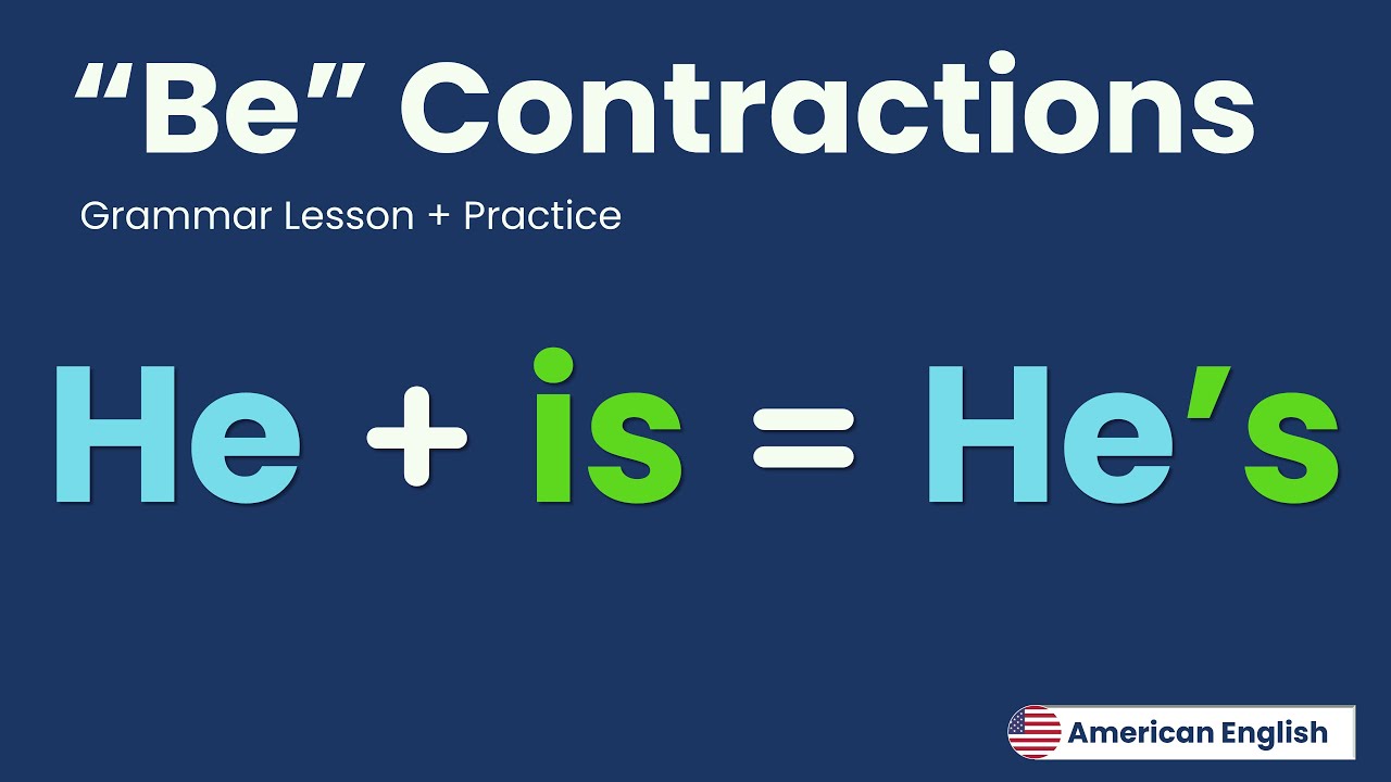 Be Contractions in Simple Present + Practice I Grammar Lesson | American English for Adult Beginners