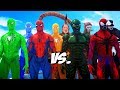 SPIDER-MAN, GREEN SPIDERMAN, BLUE SPIDERMAN, ORANGE SPIDERMAN VS SPIDER-MAN ENEMIES