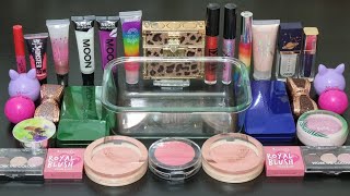Mixing Makeup Eyeshadow, Lipstick and Glitter into Slime, Satisfying Slime Video ASMR