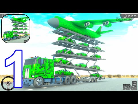 Army Car Transport Truck - Gameplay Part 1 Drive The Cargo Truck To Ship Parking Android Gameplay