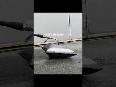 Immersive watch as water pressure blows apart a scrap metal sculpture! Repost from @dojay.design(TT)