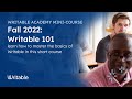 Writable 101 Fall 2022 Mini Course