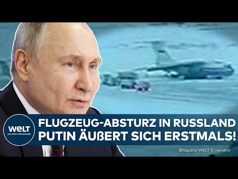KRIEG IN UKRAINE: Erste Reaktion! Wladimir Putin äußert sich zum Flugzeug-Absturz in Russland