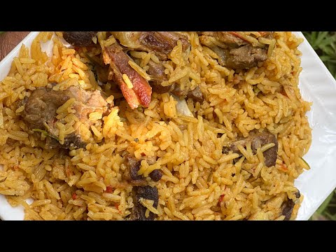 ONE POT RICE AND GOATS MEAT. How to cook mutton and rice. Pilau Rice