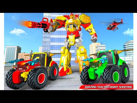 Flying Tractor Robot Car Transform: Robot Games | android gameplay