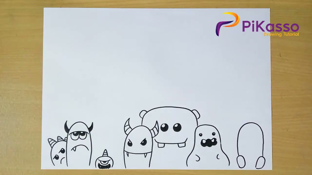 How to Draw Doodle Art Monster