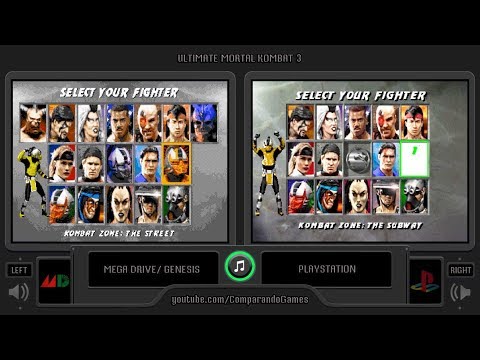 Dual Longplay [44] Mortal Kombat 3 (Sega Genesis vs Playstation) Cyrax Playthrough (Comparison)
