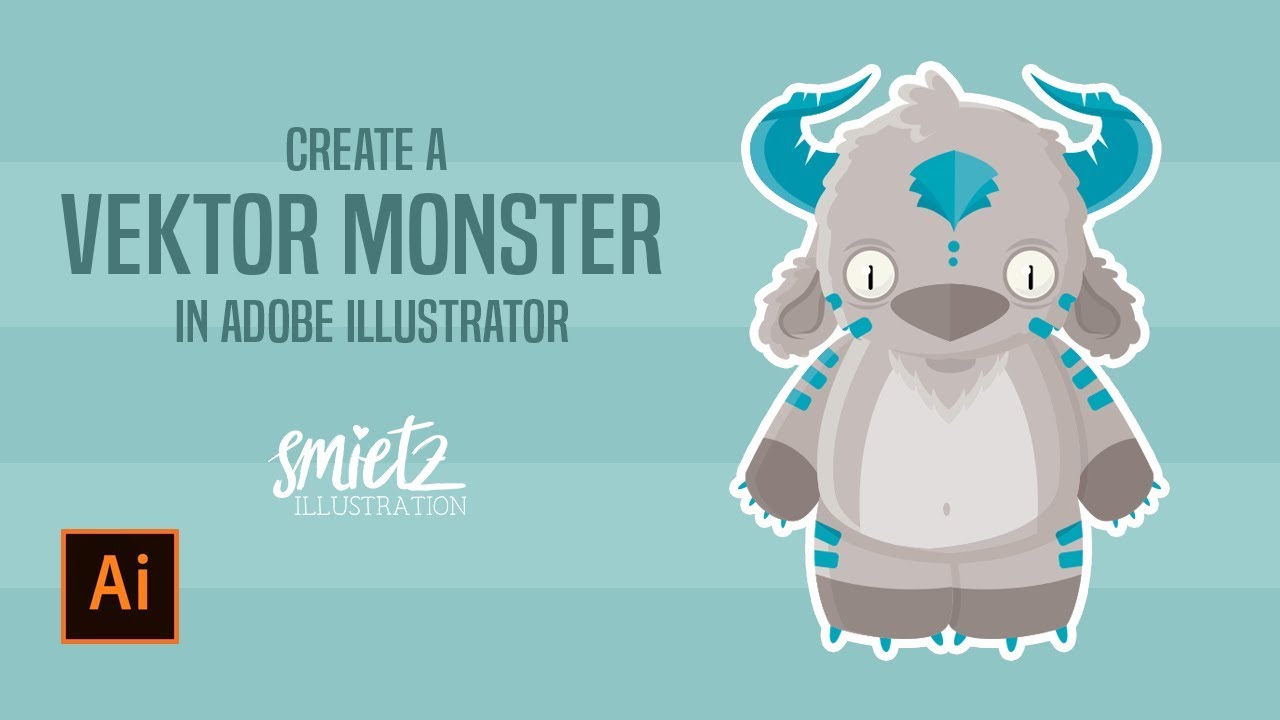 smietz | Create a Vektor Monster Character Design in Adobe Illustrator (Speed)
