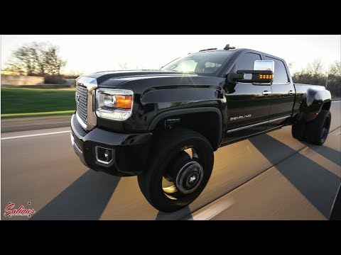 2015 GMC SIERRA 3500 DUALLY ON 26 INCH AMERICAN FORCE WHEELS! SMOOTH RIDE!