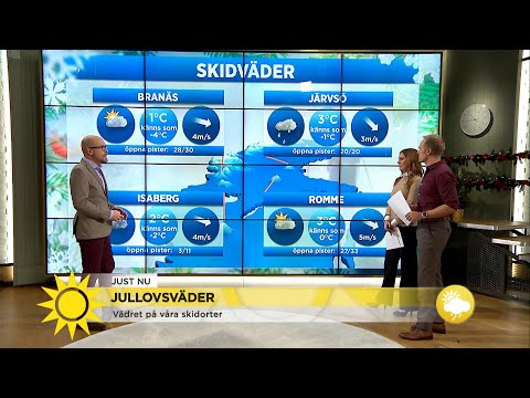 Jullovsvädret: "Riktigt mild luft över landet" - Nyhetsmorgon (TV4)