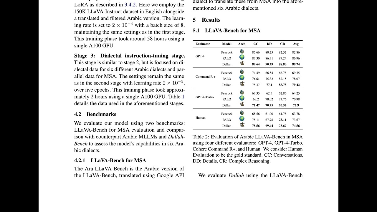 Dallah: A Dialect-Aware Multimodal Large Language Model for Arabic - ArXiv:2407.18129