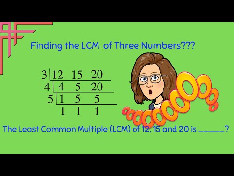 How to find the LCM for 3 numbers Using the Ladder Method|Math Defined with Mrs. C