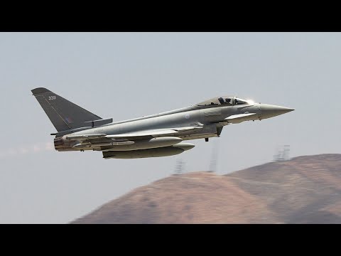 RAF Eurofighter Typhoon Unrestricted Climb - Victorville, CA