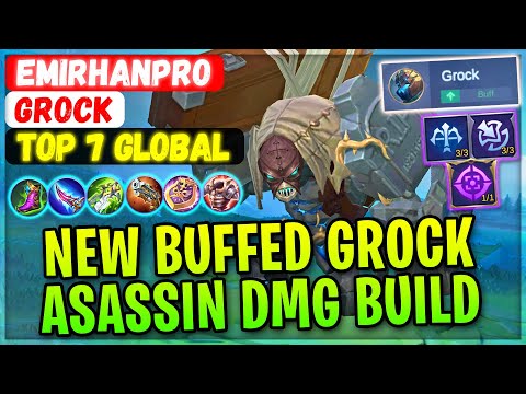 New Buffed Grock, Assassin Emblem Damage Build [ Top Global Grock ] emirhanpro - Mobile Legends
