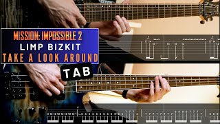 Limp Bizkit - Take A Look Around Guitar/Bass Cover | TAB | Tutorial #limpbizkit #missionimpossible
