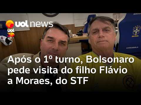 Jair Bolsonaro pede que Moraes autorize Flávio a voltar a visitá-lo