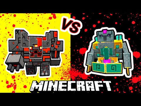 Redstone Monstrosity Vs. Tempest Golem in Minecraft