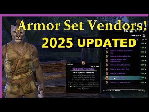 🔷 ESO - Cyrodiil Armor Set Vendors! (UPDATED) Locations & Armor Sets Lists!
