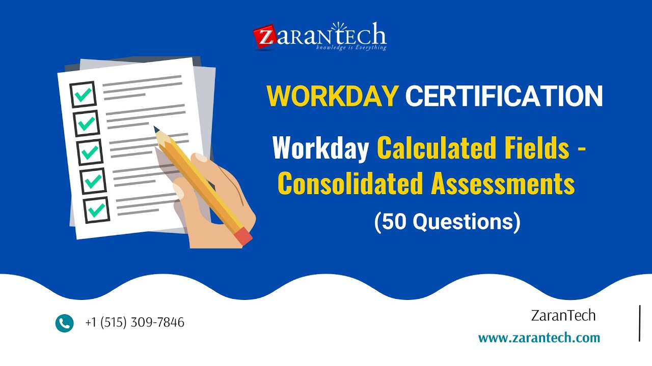 Workday Calculated Fields - Consolidated Assessments (50 Questions) | Workday Learner Community
